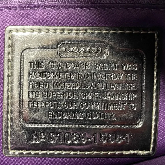 Coach Poppy Tartan Plaid Satchel - Gorgeous Purple! - Picture 13 of 13